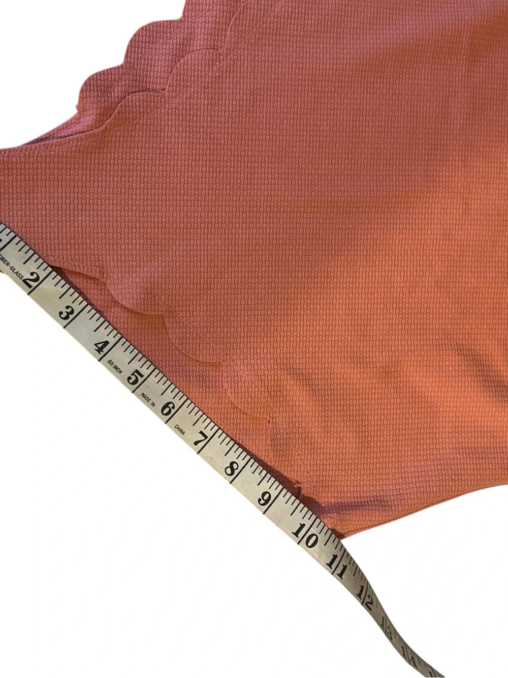 Marysia One Shoulder Scallop Edge One-Piece Swimsuit Coral Pink Size Medium - Picture 5 of 7